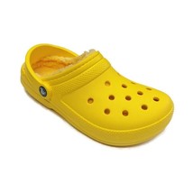 Crocs Classic Lined Slip On Clogs Shoes Sandals Lemon Yellow Mens 7 Womens 9 - £45.92 GBP