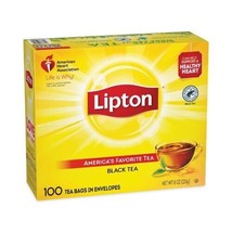 Lipton 100 Black Tea Bags Black Tea 32oz Volume - £20.91 GBP