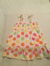 Size 3T swimsuit Op cover up dress polka dots ruffles multicolor - $9.99