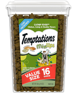 Mixups Catnip Fever Flavor Crunchy and Soft Cat Treats, 16 Oz. Tub - £21.86 GBP