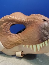 Jurassic World Tyrannosaurus Rex Mask 2017 Mattel Brown Gently Used - £26.28 GBP