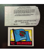 BAXTER LANE CO Oklahoma State Flag VTG Travel Luggage Water Decal Sticke... - $34.94 CAD