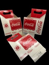 Coca Cola Cardboard Coke Bottle Carriers Set Lot 3 Unused Vintage Caddy ... - $27.83