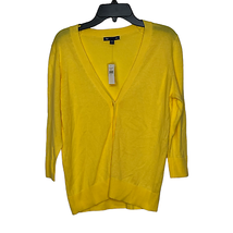 Gap Womens Lightweight Cardigan Size Small Yellow 100% Cotton Knit Sweater - $27.71