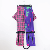 Gloomy Bear Pastel Hot Pink &amp; Purple Checkered Punk Rock, Emo, Rave Pants - £55.81 GBP
