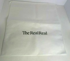 White &quot;TheRealReal&quot; The Real Real Printed Dust Storage Bag/Pouch 20&quot; x 1... - £6.41 GBP