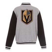 NHL Vegas Golden Knights  Reversible Full Snap Fleece Jacket Embroidered Logos - £105.93 GBP