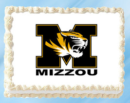 Missouri Tigers Edible Image Topper Cupcake Cake Frosting 1/4 Sheet 8.5 x 11" - $11.75