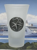 Princess Cruises Frosted Souvenir Cruise Ship Shot Glass w/ Pewter Emblem Logo - £2.94 GBP