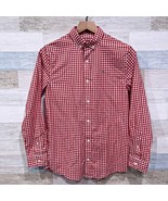 Vineyard Vines Rockridge Whale Shirt Red White Gingham Preppy Cotton Boy... - $49.49