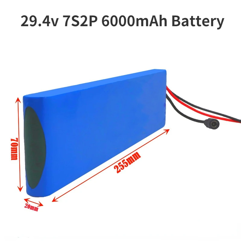 24V 6Ah 7S2P 18650 Rechargeable li ion Battery Pack  for 29.4v 6000mah Lithium I - $228.71