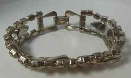 Vintage Signed WEISS Clear Rhinestone Bracelet - £67.47 GBP