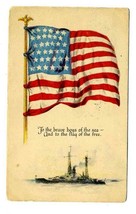 Wm B McKinley American Flag Postcard 1917 Washington DC Christmas &amp; New Year - £27.85 GBP