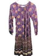 Vintage 1970s Montgomery Wards Womens Purple Floral Nightgown cottagecore - £19.61 GBP