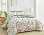 Bed In A Bag 7 Pieces Queen Size - Floral Print - Soft Microfiber, Rever... - £73.72 GBP