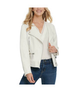 New Women Jacket White Leather Lambskin Handmade Casual Motorcycle Styli... - $2,344.69 MXN+