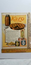 Antique 1919 Advertising KARO CORN SYRUP Color Ad Recipes LESLIE&#39;S WEEKL... - £5.29 GBP