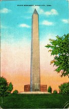 Floyd Monument Sioux City Iowa IA Linen Postcard - £3.08 GBP