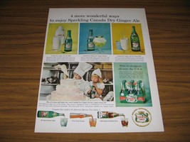 1958 Print Ad Canada Dry Ginger Ale 4 Ways to Enjoy Kids Decorate Cake - £10.65 GBP