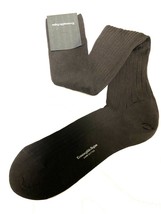 Ermenegildo Zegna Men Brown Cotton Made in Italy Dress Knee Socks Size M... - £18.95 GBP
