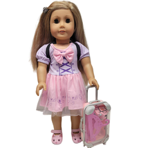 Doll Clothes Gift Travel Set 6PC Suitcase  Fits American Girl &amp; 18&quot; Dolls - $14.82