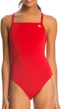NWT $70 Adidas women swimwear swimming suit AWX8611 1pc Red Vortex Back ... - £17.32 GBP