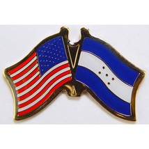 American &amp; Honduras Flags Pin 1&quot; - £14.21 GBP