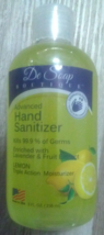 DE SOAP BOUTIQUE ADVANCED LEMON HAND SANITIZER- 235ml/8oz BRAND NEW SEALED - £7.90 GBP
