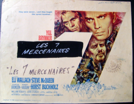 Steve Mc Queen,Yul Brynner (The Magnificent Seven) ORIG,1960 Movie Lobby Card Set - $395.99