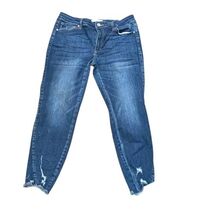 Kancan 13/30 Women&#39;s Mid Rise Distressed Frayed Hem Ankle Skinny Jeans -... - $326.01 MXN