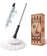 Mop with 2 Reusable Heads, Easy Wringing Twist Mop, with 57.5 Inch Long ... - €28,38 EUR