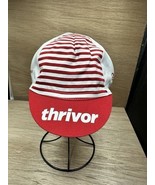 Rapha Cycling Cap One Size Thrivor Red White Cotton Bike Ride Hat  - $11.88