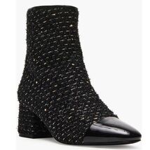 Steve Madden Eiffel Bootie, Tweed Black Sparkle, Low Block Heel, Size 8,... - $1,471.07 MXN