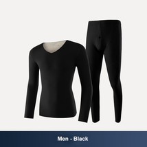 Autumn Winter Women Men Thermal  Warm Pants Suit Round Neck Double-sided Brushed - £113.66 GBP