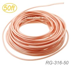 50Ft Rg316 Bulk 50 Ohm High Temperature Coax Cable, - $44.99