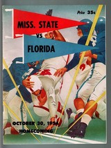 Florida Gators Vs Mississippi State SEC-NCAA Football PROGRAM-1954-HOMECOMING - £154.84 GBP