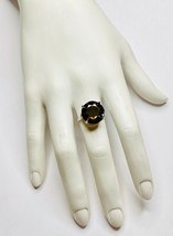 Sterling Silver Genuine Smoky Quartz 14mm (10 Carat) Solitaire Ring - $55.17