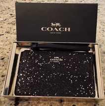 Coach Star Glitter Small Wristlet Black - NWT &amp; NIB - £64.29 GBP