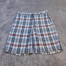 Abercrombie &amp; Fitch Shorts Men 32 Plaid Lightweight Athletic Casual Cotton Chino - £17.78 GBP
