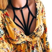 Sexy Women Girl Hollow Out Elastic Cage Bra Bandage Strappy Halter Bra - £23.96 GBP