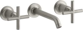 Kohler T14414-3-BN Purist Wall-Mount Bathroom Faucet Trim-Vibrant Brushed Nickel - £340.64 GBP