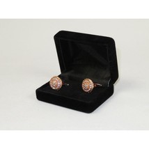 Men's Fashion Cufflinks By J.Valintin Silver/Gold Plated With Crystals JVC-12 image 3