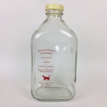 Used Straus Family Creamery Glass Milk Bottle Organic Kosher Dairy Half Gallon  - £14.80 GBP