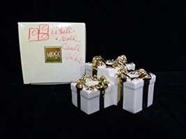 Mikasa Fine Porcelain Holiday Elegance Triple Candle Holder 5&quot; - £15.79 GBP