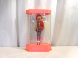 Barbie Doll Clear Plastic Display Case 1997 + Barbie Doll in cowgirl outfit 1966 - £31.74 GBP