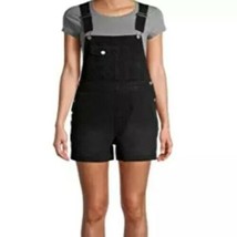 NO Boundaries ~ Black Cotton Denim ~ Shortalls ~ Juniors&#39; Size 3-5 ~ Bib Shorts - £16.76 GBP