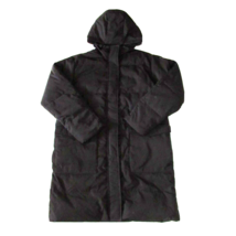 NWT Everlane The ReNew Long Puffer in Black Primaloft Hooded Coat XS - $130.00