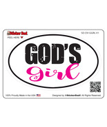 Oval - GOD'S GIRL V1 (5" color: FULL) Full Color Printed Vinyl Sticker - $4.94