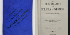 1883 antique NORFOLK &amp; WESTERN RAILROAD COMPANY book BY-LAWS - $89.05