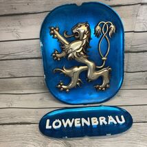 Vintage Lowenbrau Beer Plastic Advertising Wall Sign Union Made 1970's - $19.79